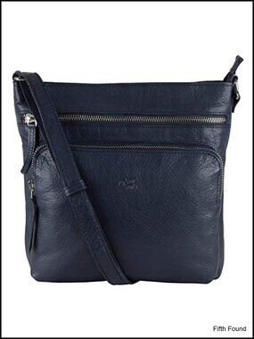 Genuine Leather Crossbody Purse Handbag Crossover Shoulder Bag
